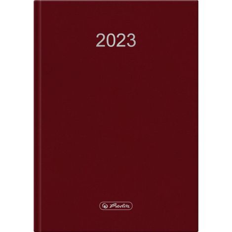 2024 Kalendarz Herlitz Dzienny Szefa A5, Bordowy